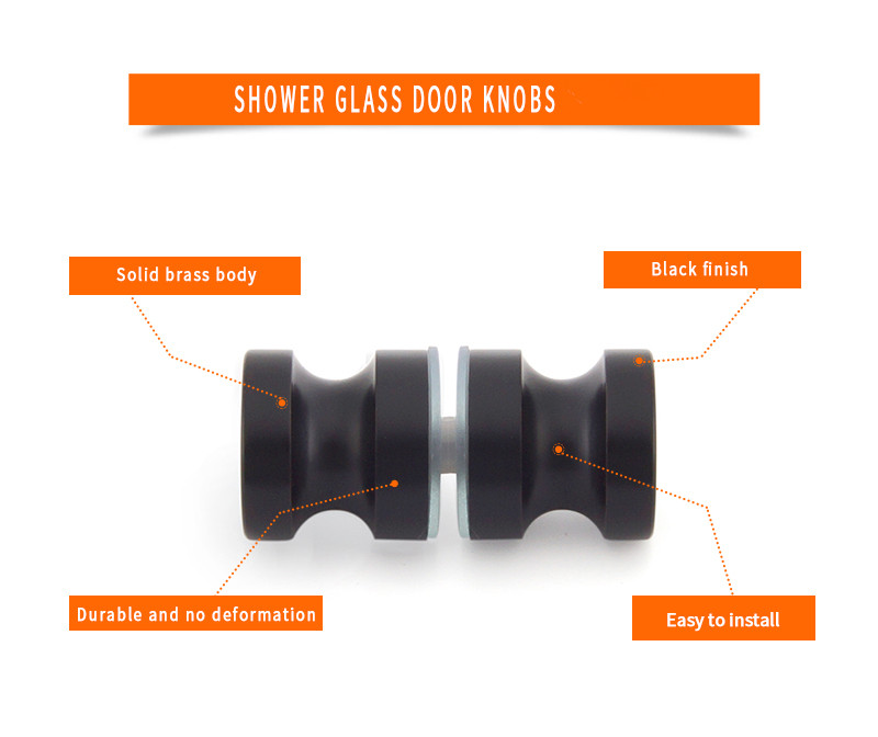 shower door hardware black