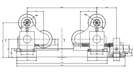 60T Self Aligning Welding Rotator