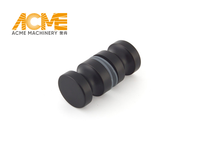 Black Round Sliding Shower Door Knob