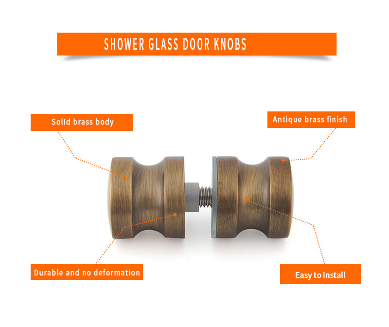 back to back shower door knobs