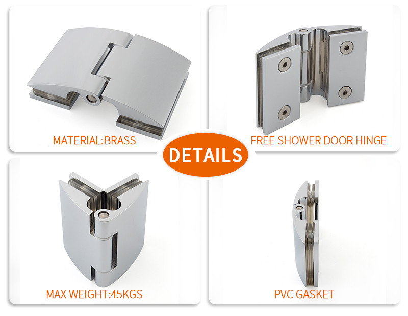shower door hinge brass
