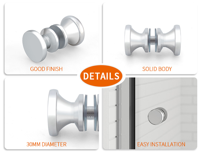 stainless steel shower door knob