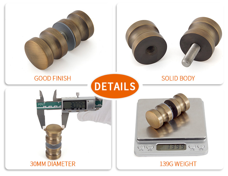 double sided shower door knob