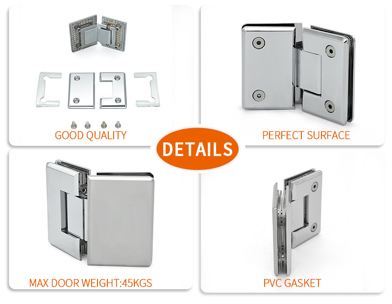 shower door hinges glass to glass
